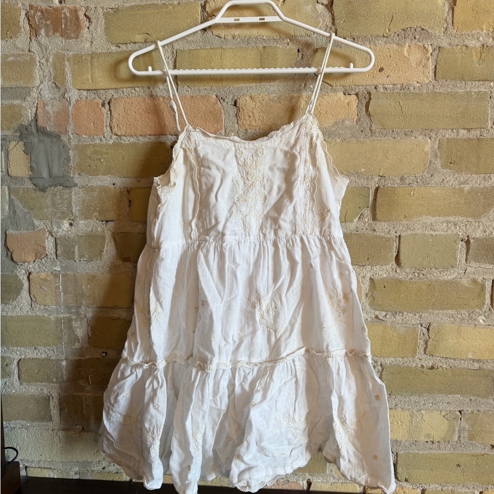 Urban Outfitters Cream Lace-Trimmed Top